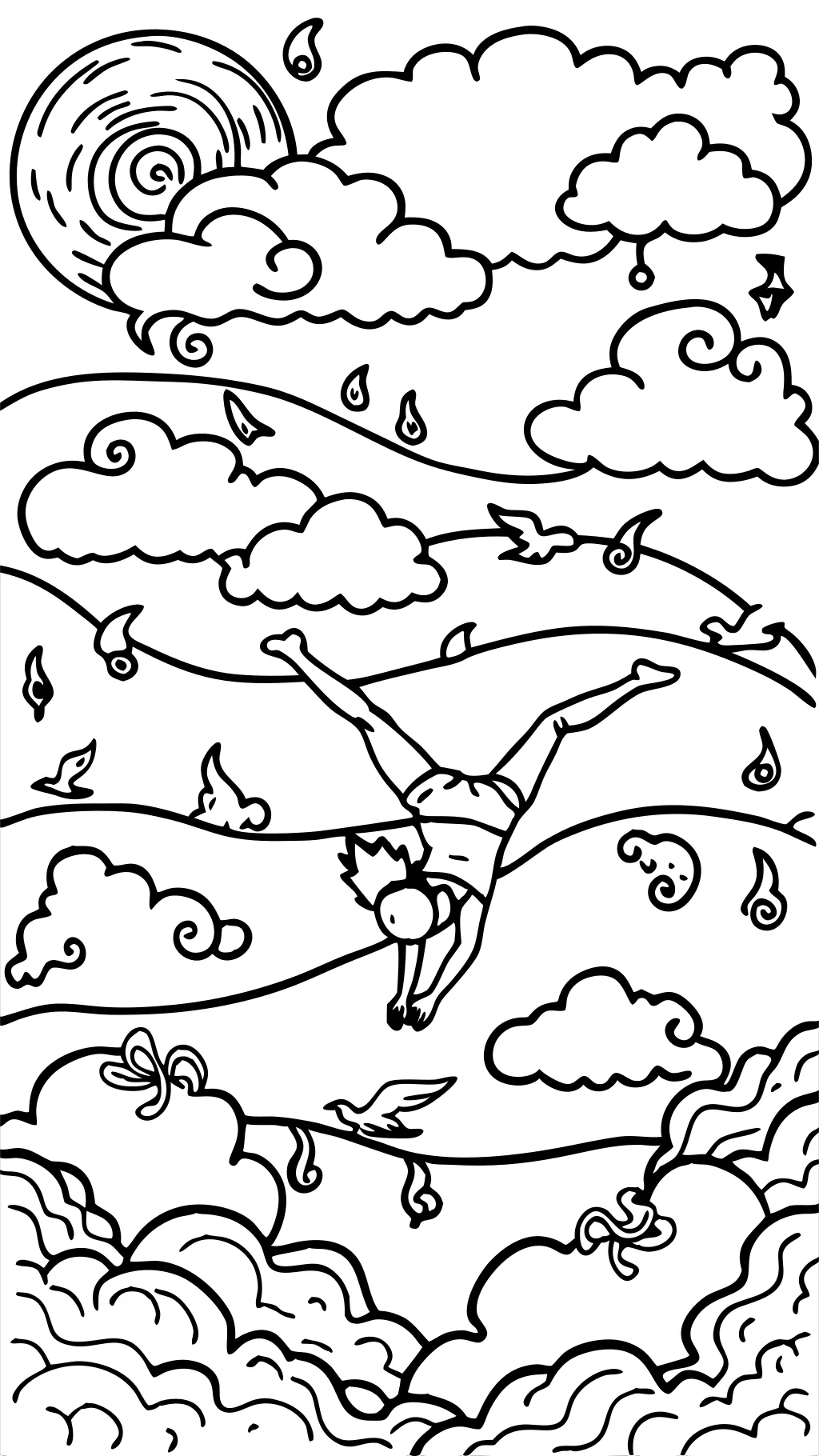 free fall coloring pages for adults